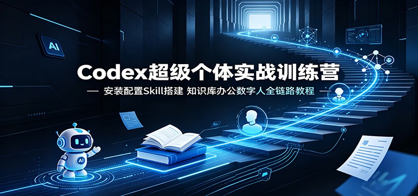 Codex超级个体实战训练营:安装配置Skill搭建,知识库办公数字人全链路教程-项目汇