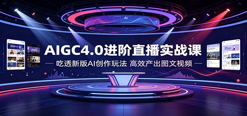AIGC4.0进阶直播实战课:吃透新版AI创作玩法,高效产出图文视频-项目汇