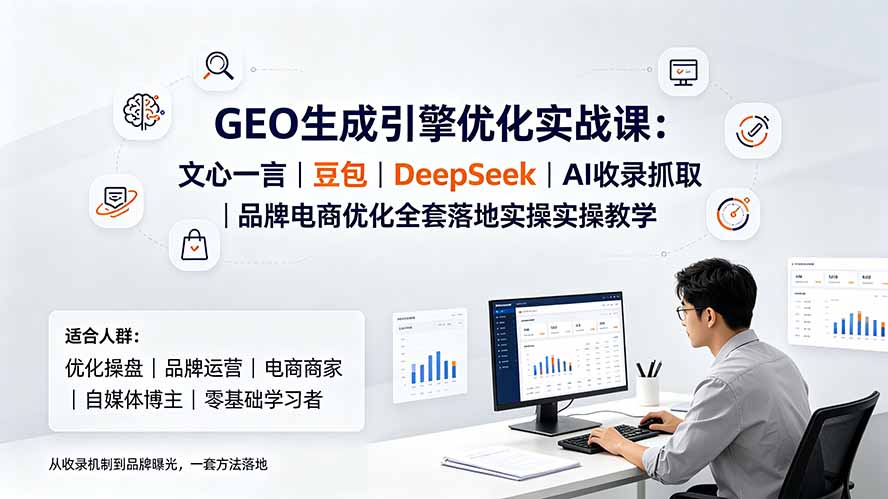 GEO生成引擎优化实战课:文心一言|豆包|DeepSeek|AI收录抓取|品牌电商优化全套落地实操教学-项目汇