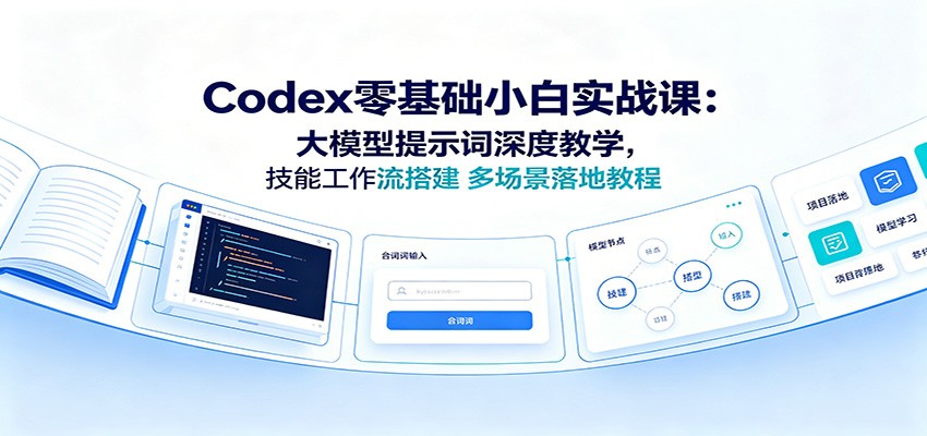 Codex零基础小白实战课：大模型提示词深度教学，技能工作流搭建多场景落地教程-项目汇