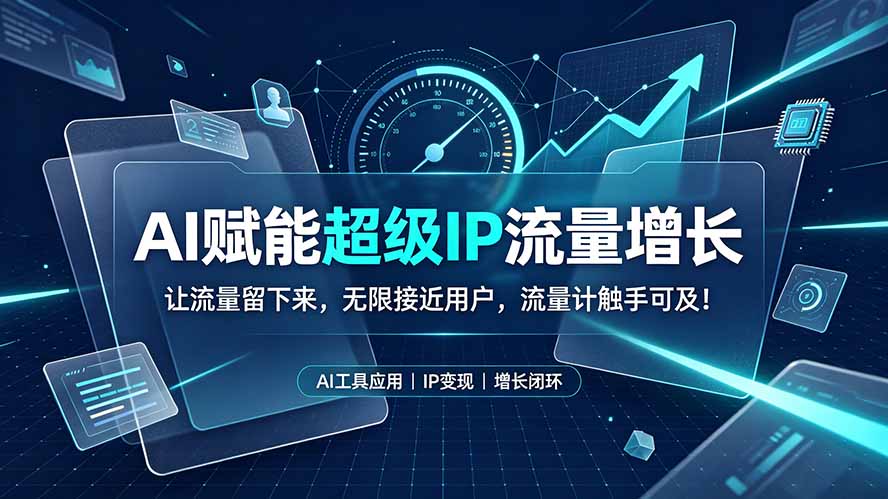 AI赋能超级IP流量增长:让流量留下来,无限接近用户,流量计触手可及!-项目汇