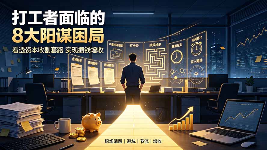 付费文章:打工者面临的8大阳谋困局,看透资本收割套路实现攒钱增收-项目汇