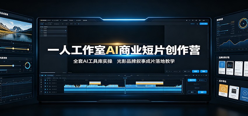 一人工作室AI商业短片创作营：全套AI工具库实操，光影品牌叙事成片落地教学-项目汇