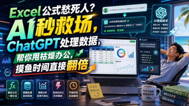 Excel公式愁死人?AI秒救场,ChatGPT处理数据,帮你甩枯燥办公,摸鱼时间直接翻倍【原创双语字幕】-项目汇
