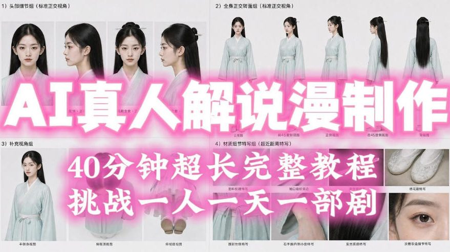2026年AI真人解说漫剧自动批量化制作教程,40分钟超长完整,自动批量化制作,挑战一人一天一部剧!-项目汇