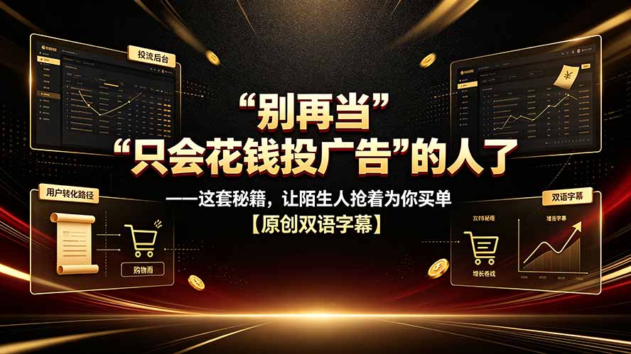 别再当“只会花钱投广告”的人了——这套秘籍,让陌生人抢着为你买单【原创双语字幕】-项目汇