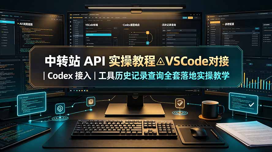 中转站 API 实操教程△VSCode 对接｜Codex 接入｜工具历史记录查询全套落地实操教学-项目汇