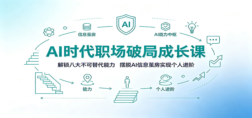 AI时代职场破局成长课：解锁八大不可替代能力，摆脱AI信息茧房实现个人进阶-项目汇