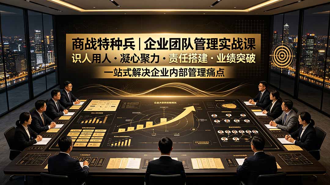 商战特种兵｜企业团队管理实战课：识人用人｜凝心聚力｜责任搭建｜业绩突破，一站式解决企业内部管理痛点-项目汇
