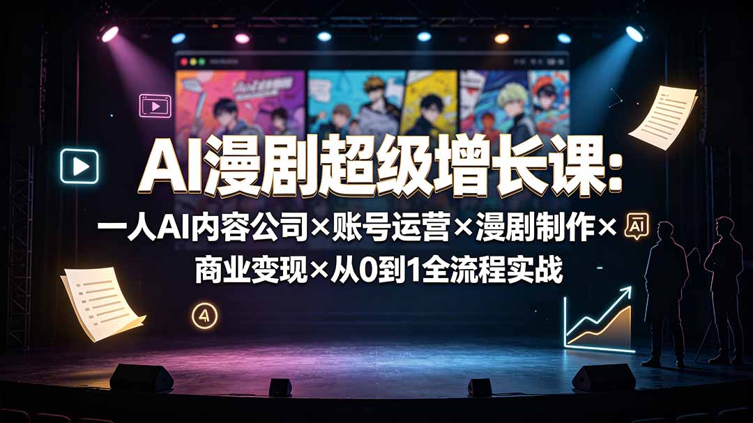 AI漫剧超级增长课：一人AI内容公司×账号运营×漫剧制作×商业变现×从0到1全流程实战-项目汇