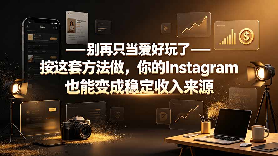 别再只当爱好玩了——按这套方法做,你的Instagram也能变成稳定收入来源-项目汇