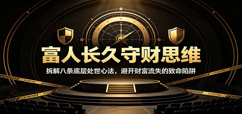 富人长久守财思维：拆解八条底层处世心法，避开财富流失的致命陷阱-项目汇