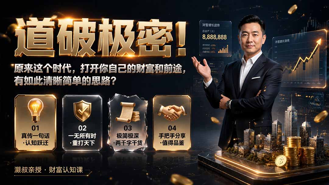付费文章:道破极密!原来这个时代,打开你自己的财富和前途,有如此清晰简单的思路?-项目汇