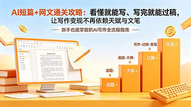 AI短篇+网文通关攻略-更新：看懂就能写、写完就能过稿，让写作变现不再依赖天赋与文笔-项目汇