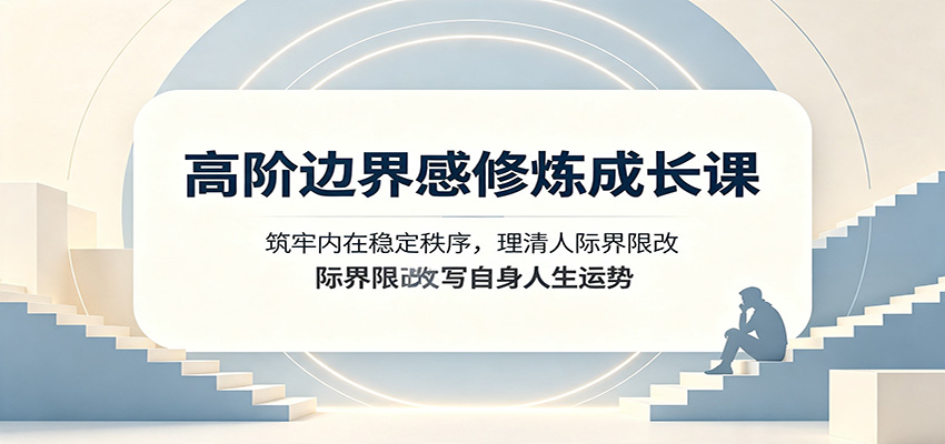 高阶边界感修炼成长课:筑牢内在稳定秩序,理清人际界限改写自身人生运势-项目汇