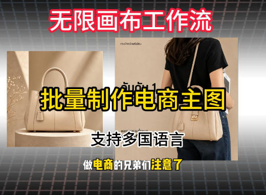 无限画布工作流搭建教程，一键电商主图批量制作，批量下载，支持多国语言-项目汇