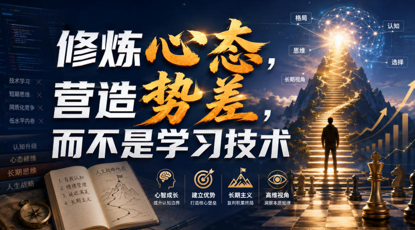 付费文章：修炼心态，营造势差，而不是学习技术-项目汇