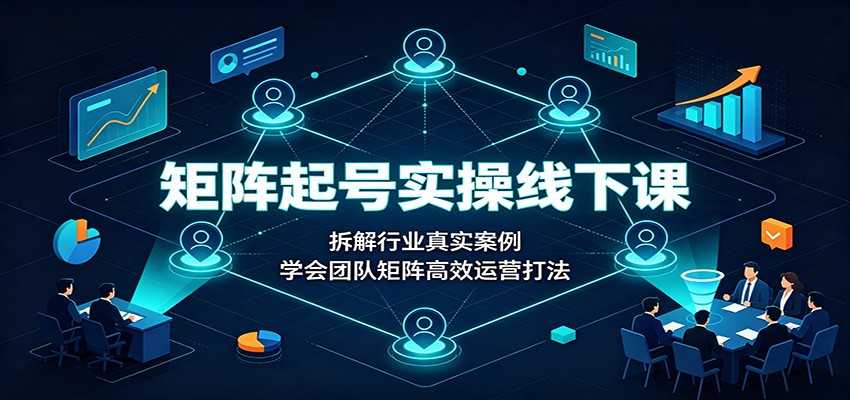 矩阵起号实操线下课:拆解行业真实案例,学会团队矩阵高效运营打法-项目汇