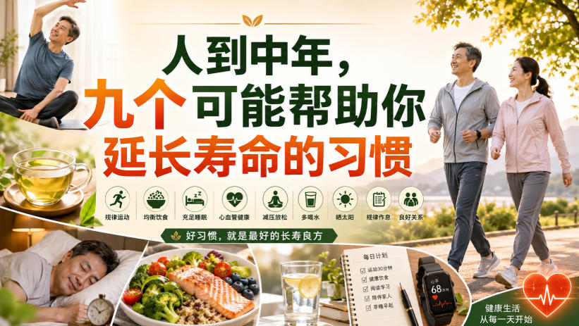 付费文章:人到中年,九个可能帮助你延长寿命的习惯-项目汇