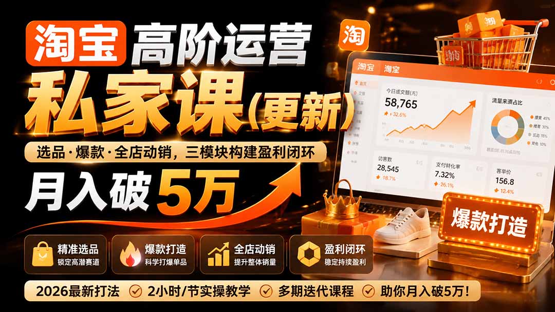 淘宝高阶运营私家课(更新26年-项目汇
