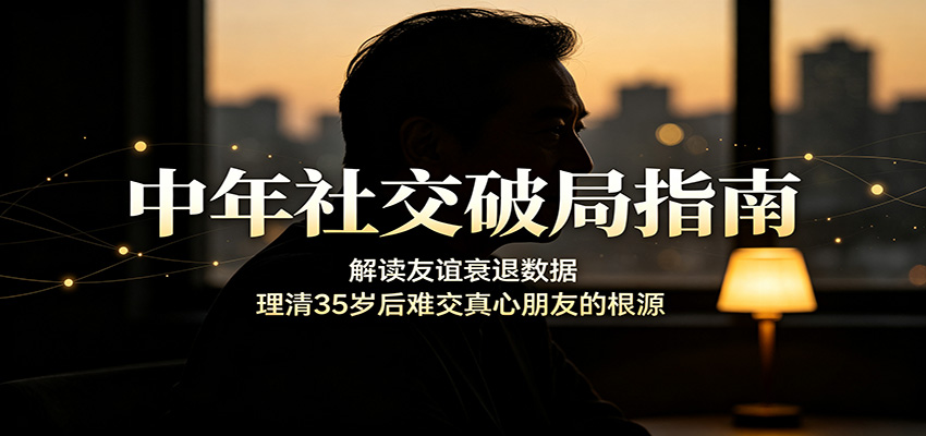 中年社交破局指南:解读友谊衰退数据,理清35岁后难交真心朋友的根源-项目汇