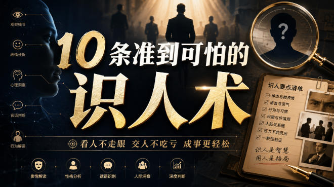 付费文章:10条准到可怕的识人术-项目汇