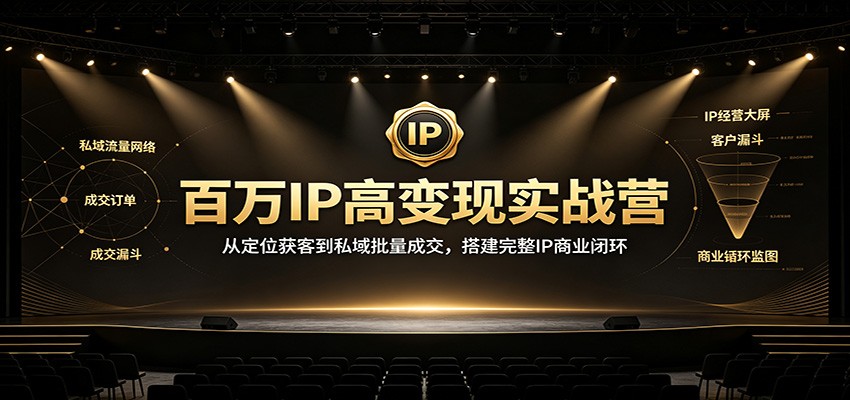 百万IP高变现实战营:从定位获客到私域批量成交,搭建完整IP商业闭环-项目汇
