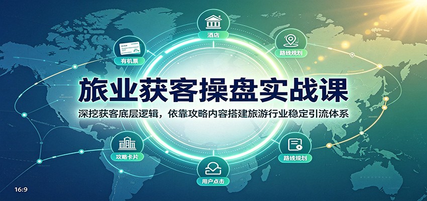 旅业获客操盘实战课：深挖获客底层逻辑，依靠攻略内容搭建旅游行业稳定引流体系-项目汇