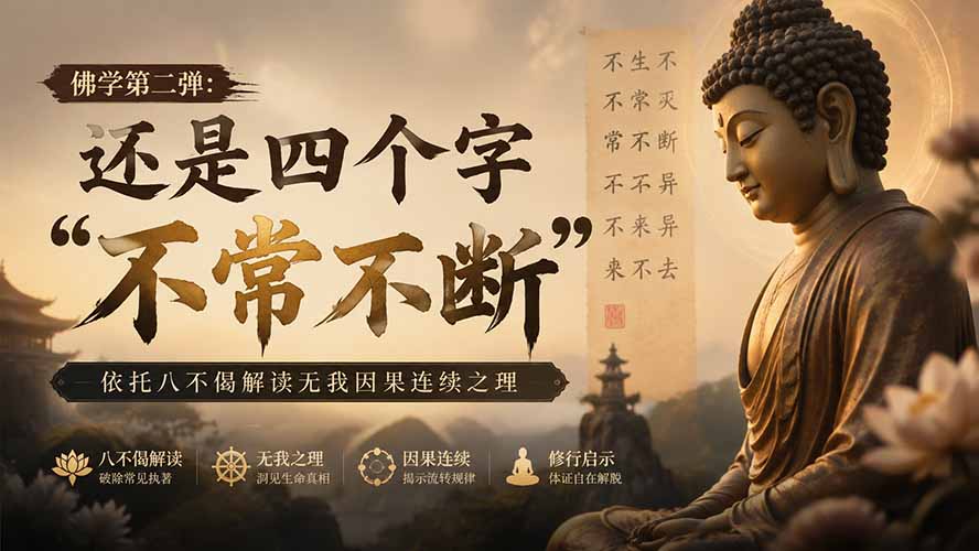 付费文章：佛学第二弹：还是四个字“不常不断”依托八不偈解读无我因果连续之理-项目汇
