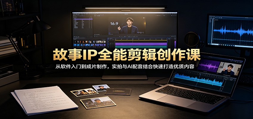 故事IP全能剪辑创作课:从软件入门到成片制作,实拍与AI配音结合快速打造优质内容-项目汇