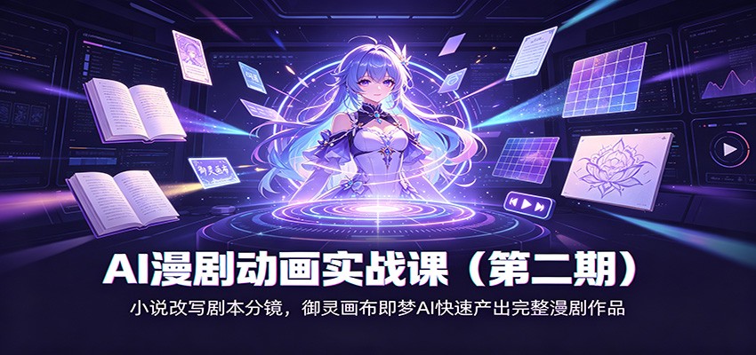 AI漫剧动画实战课(第二期):小说改写剧本分镜,御灵画布即梦AI快速产出完整漫剧作品-项目汇