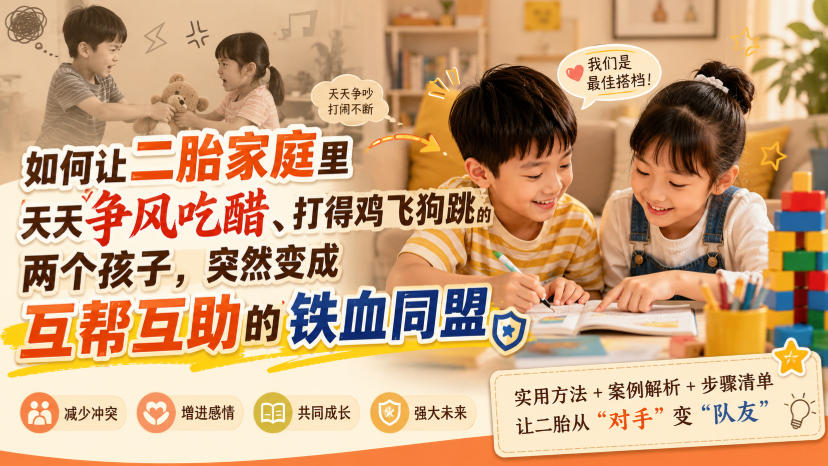 付费文章:如何让二胎家庭里天天争风吃醋、打得鸡飞狗跳的两个孩子,突然变成互帮互助的铁血同盟?-项目汇