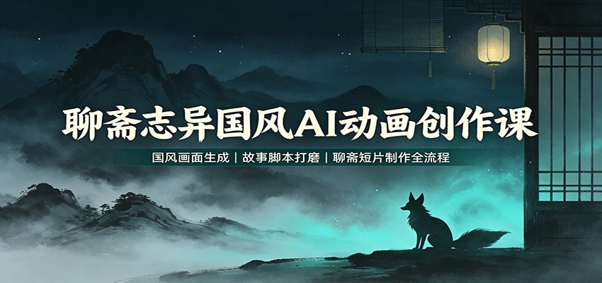 聊斋志异国风AI动画创作课：国风画面生成，故事脚本打磨，聊斋短片制作全流程-项目汇