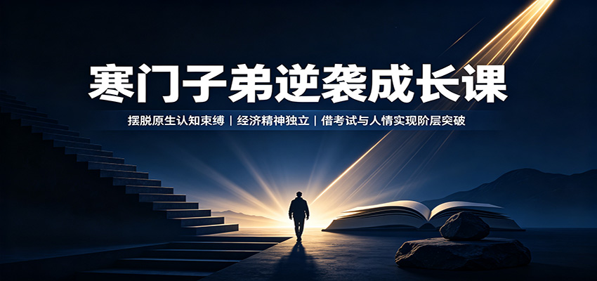 寒门子弟逆袭成长课：摆脱原生认知束缚，经济精神独立，借考试与人情实现阶层突破-项目汇