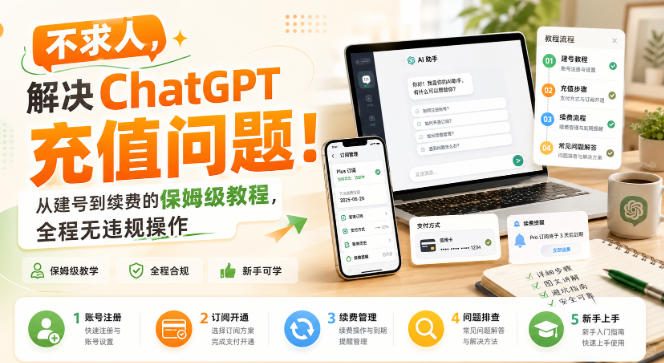 不求人,解决ChatGPT充值问题!从建号到续费的保姆级教程,全程无违规操作-项目汇