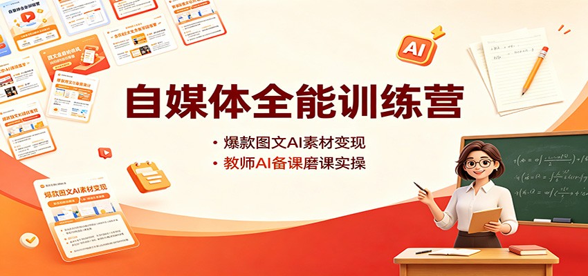自媒体全能训练营：爆款图文AI素材变现，教师AI备课磨课实操-项目汇
