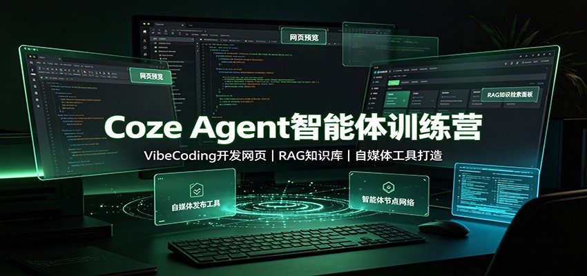 Coze Agent智能体训练营：VibeCoding开发网页，RAG知识库，自媒体工具打造-项目汇