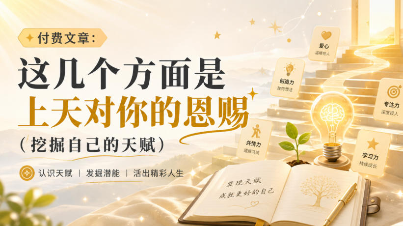 付费文章:这几个方面是上天对你的恩赐(挖掘自己的天赋)-项目汇