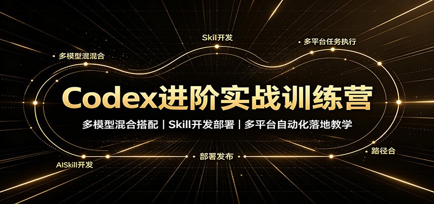 Codex进阶实战训练营:多模型混合搭配,Skill开发部署,多平台自动化落地教学-项目汇