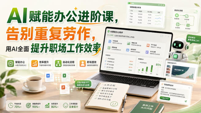 AI赋能办公进阶课,告别重复劳作,用AI全面提升职场工作效率-项目汇