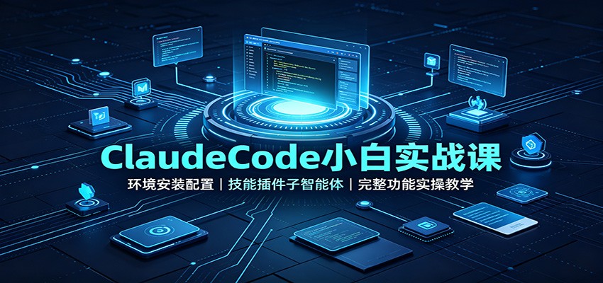ClaudeCode小白实战课：环境安装配置，技能插件子智能体，完整功能实操教学-项目汇