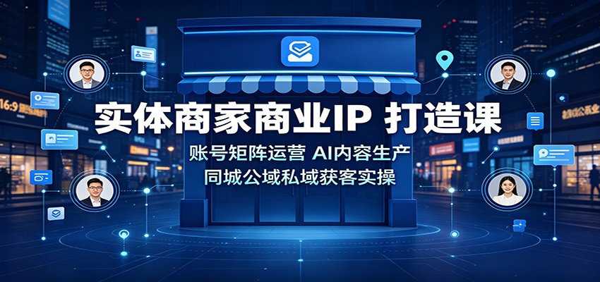 实体商家商业IP打造课：账号矩阵运营，AI内容生产，同城公域私域获客实操-项目汇