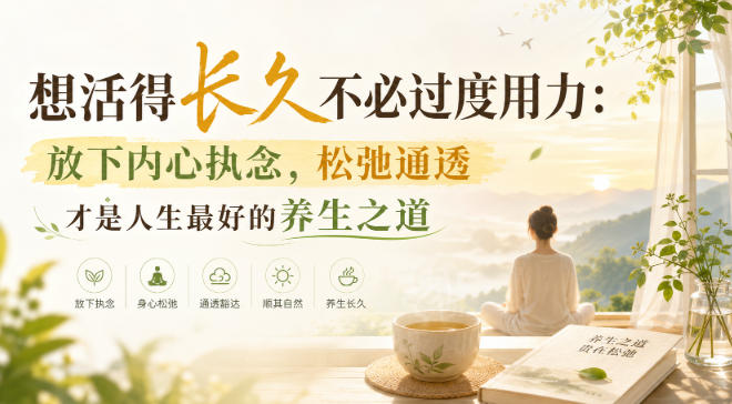 付费文章：想活得长久不必过度用力：放下内心执念，松弛通透才是人生最好的养生之道-项目汇