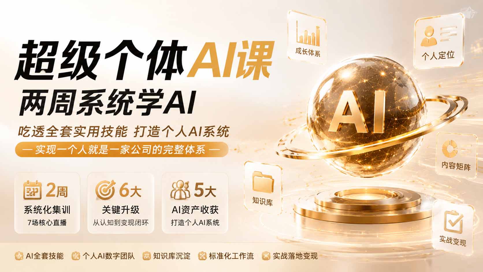 超级个体AI课 两周系统学AI；吃透全套实用技能打造个人AI系统，实现一个人就是一家公司的完整体系(更新0823-项目汇