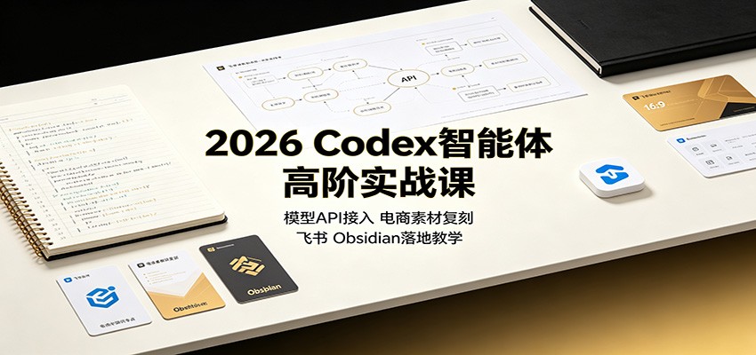 2026 Codex智能体高阶实战课：模型API接入，电商素材复刻，飞书Obsidian落地教学-项目汇