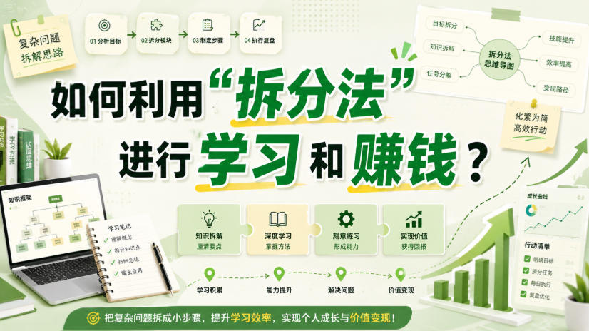 付费文章:如何利用“拆分法”进行学习和賺钱?-项目汇