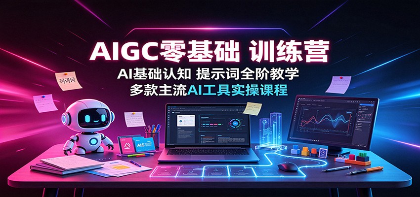AIGC零基础训练营：AI基础认知，提示词全阶教学，多款主流AI工具实操课程-项目汇