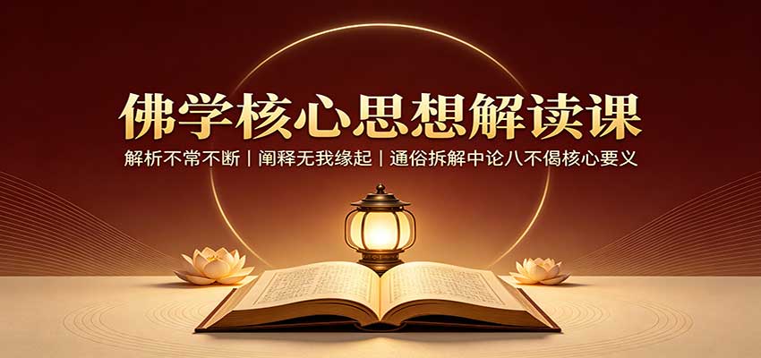 佛学核心思想解读课：解析不常不断，阐释无我缘起，通俗拆解中论八不偈核心要义-项目汇