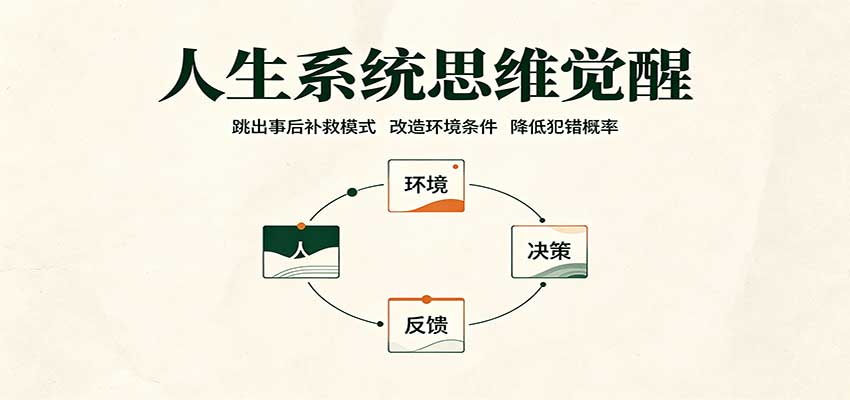 人生系统思维觉醒：跳出事后补救模式，改造环境条件，降低犯错概率-项目汇